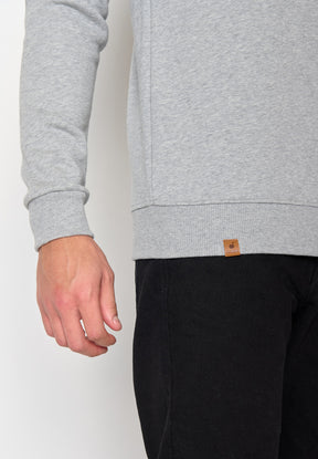 Heather Grey: Gemütliches Sweatshirt aus Bio-Baumwolle für Herren [10679]