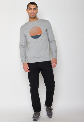Heather Grey: Gemütliches Sweatshirt aus Bio-Baumwolle für Herren [10680]