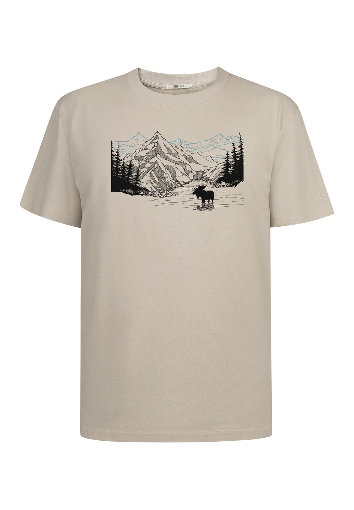 Latte: Lässiges Oversize-T-Shirt aus Bio-Baumwolle für Herren [10684]
