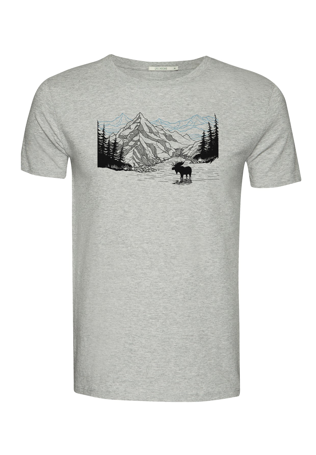 Grau:  Sportliches T-Shirt aus Bio-Baumwolle für Herren [10689]