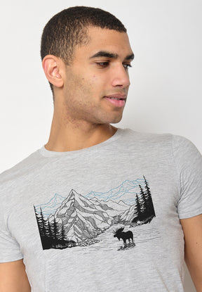 Grau:  Sportliches T-Shirt aus Bio-Baumwolle für Herren [10691]