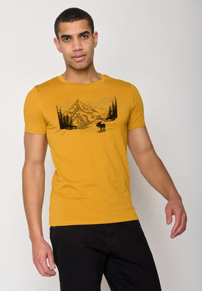 Gelb:  Sportliches T-Shirt aus Bio-Baumwolle für Herren [10698]