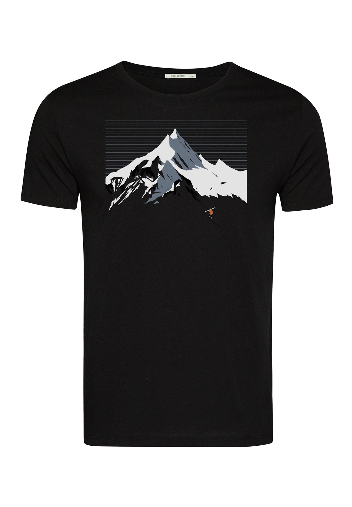 Black: Sportliches T-Shirt aus Bio-Baumwolle für Herren [10714]