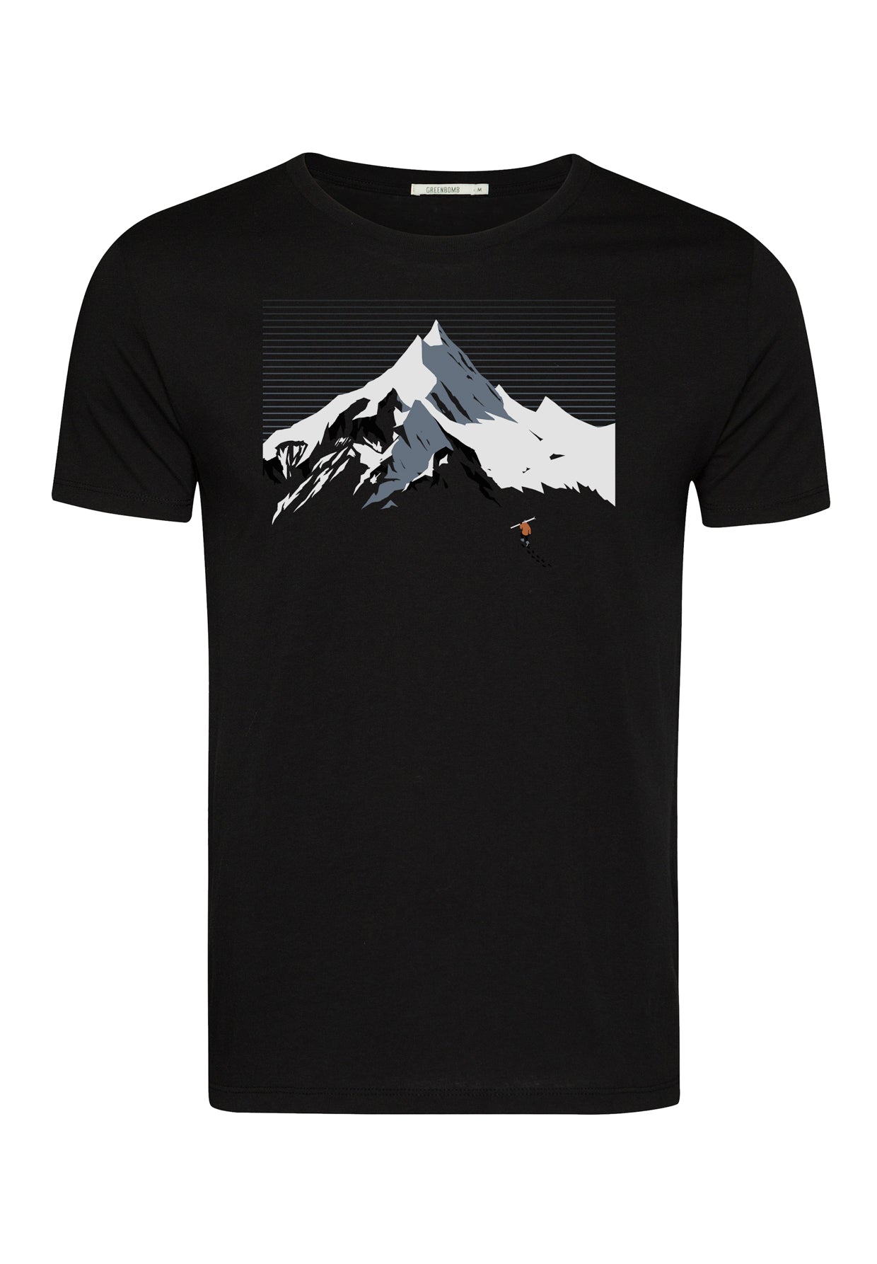 Black: Sportliches T-Shirt aus Bio-Baumwolle für Herren [10714]