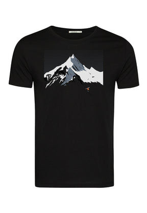 Black: Sportliches T-Shirt aus Bio-Baumwolle für Herren [10714]