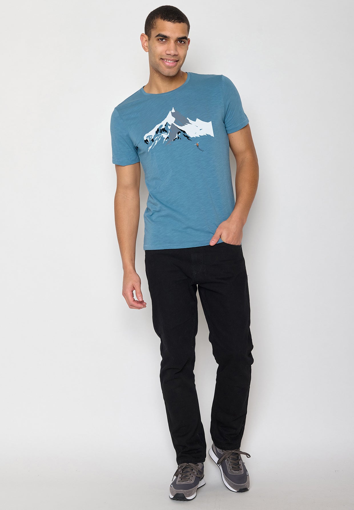 Steelblue: Sportliches T-Shirt aus Bio-Baumwolle für Herren [10726]