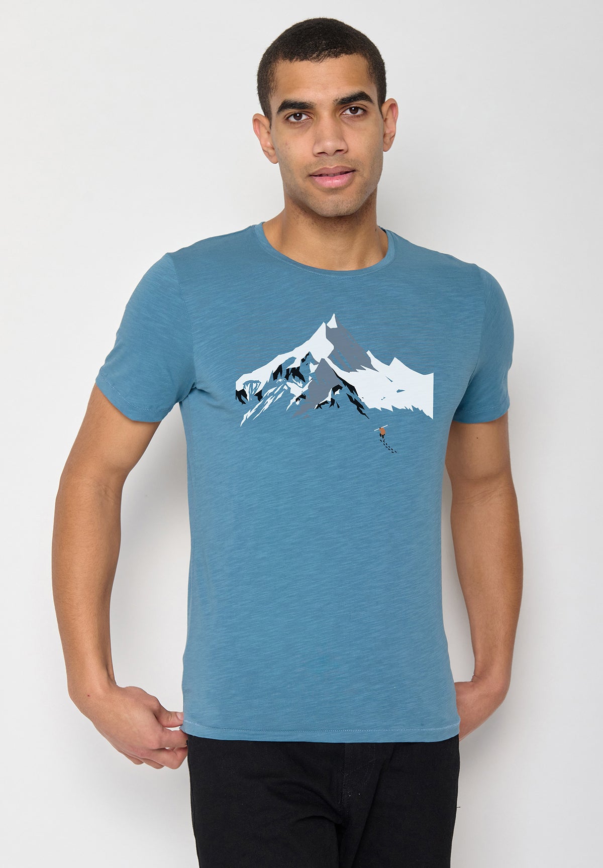 Steelblue: Sportliches T-Shirt aus Bio-Baumwolle für Herren [10729]