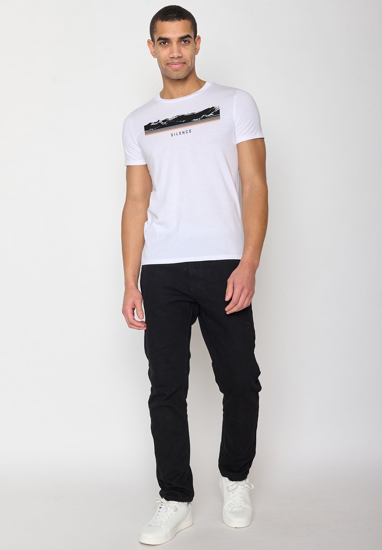 White: Sportliches T-Shirt aus Bio-Baumwolle für Herren [10747]