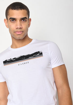 White: Sportliches T-Shirt aus Bio-Baumwolle für Herren [10748]