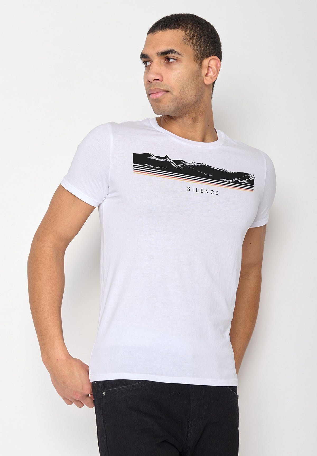 White: Sportliches T-Shirt aus Bio-Baumwolle für Herren [10750]
