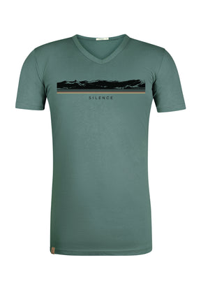 Deep Sage: Lässiges T-Shirt aus Bio-Baumwolle für Herren [10751]