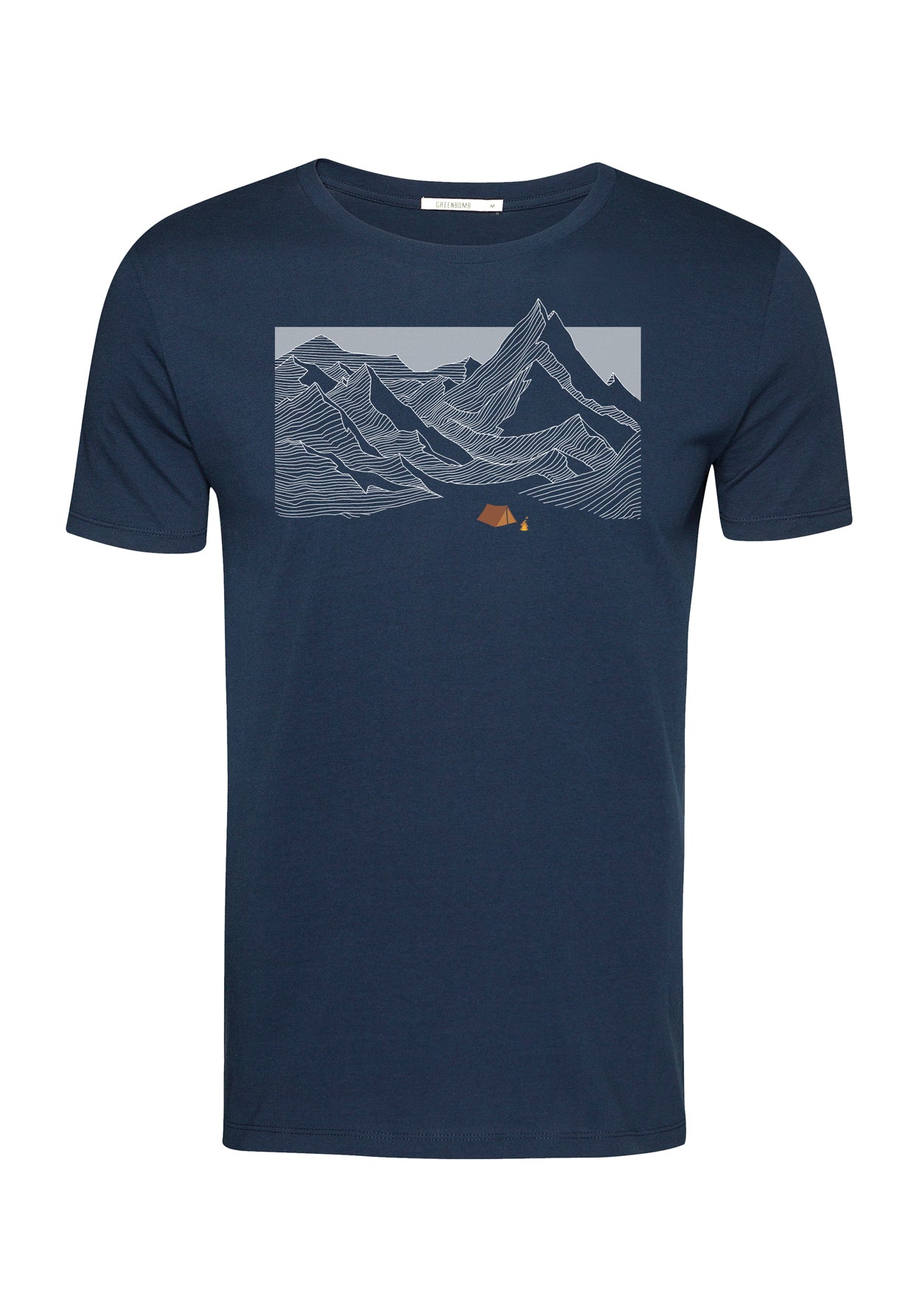 Navy: Sportliches T-Shirt aus Bio-Baumwolle für Herren [10778]