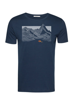 Navy: Sportliches T-Shirt aus Bio-Baumwolle für Herren [10778]