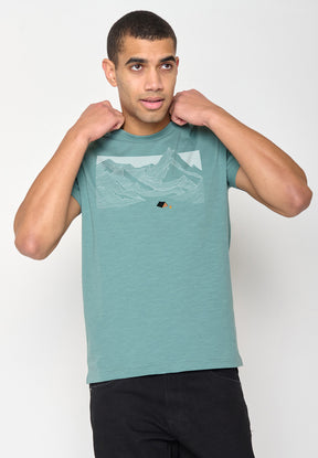 Grün:  Lässiges T-Shirt aus Bio-Baumwoll Mix für Herren [10788]
