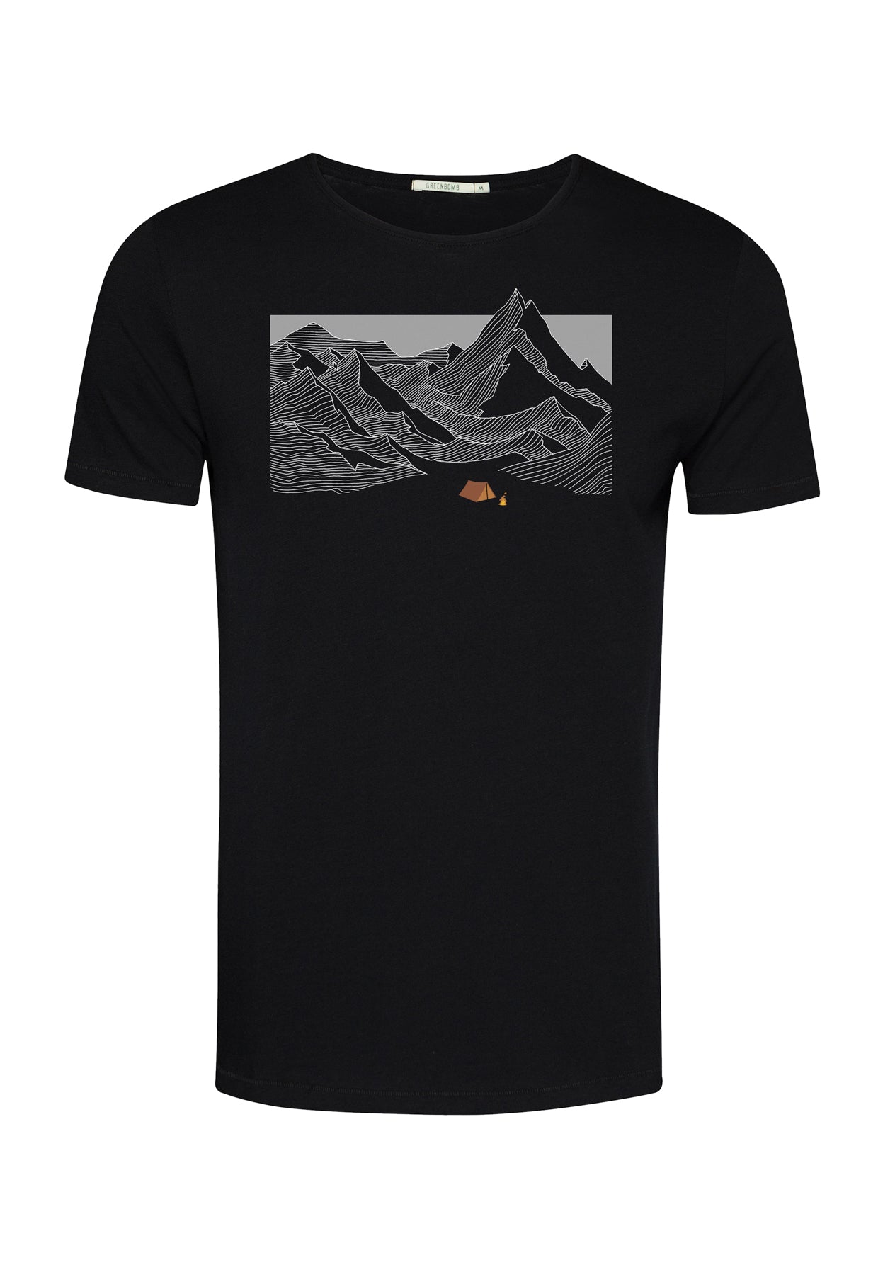 Black: Sportliches T-Shirt aus Bio-Baumwolle für Herren [10789]