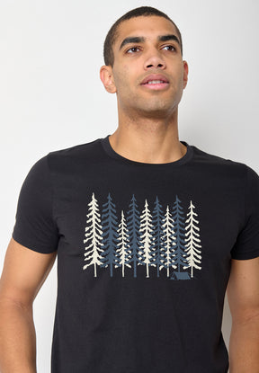 Schwarz:  Sportliches T-Shirt aus Bio-Baumwolle für Herren [10807]