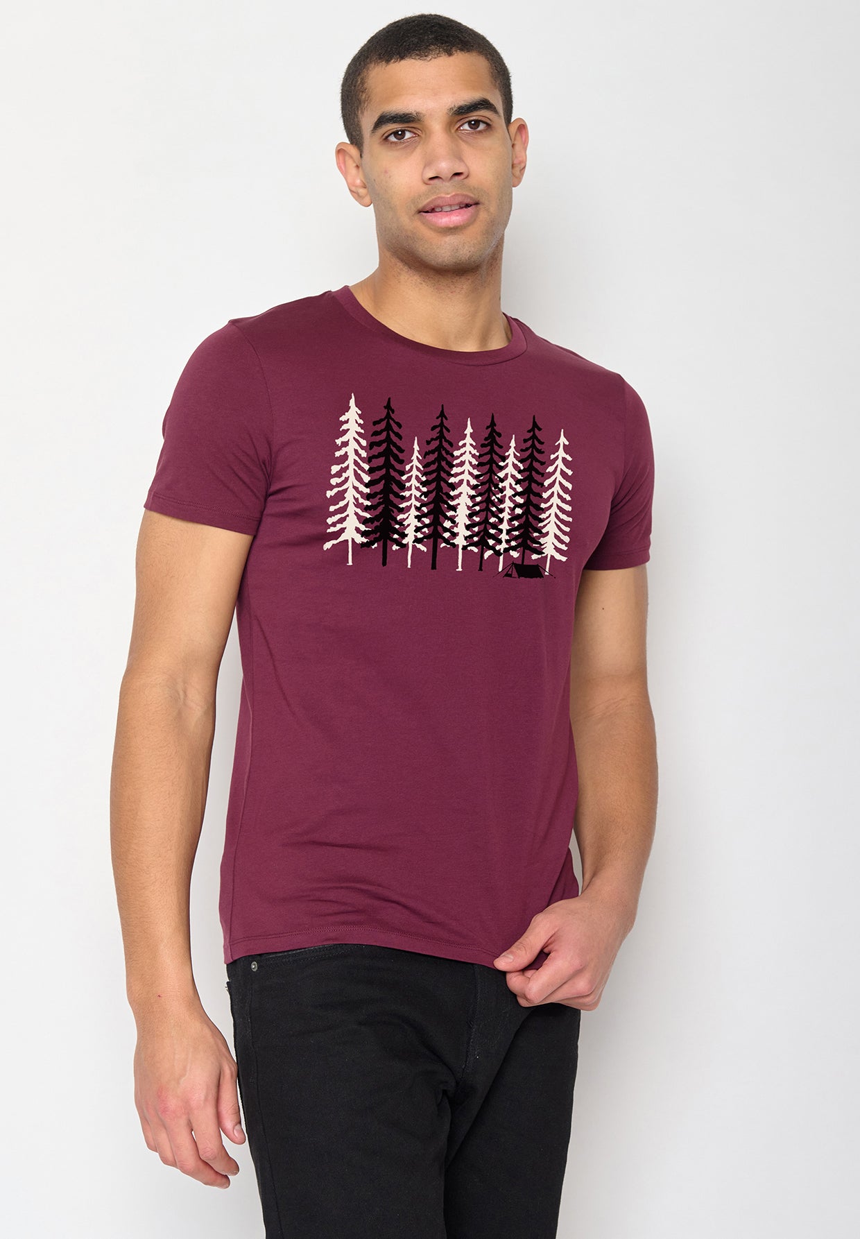Rot:  Sportliches T-Shirt aus Bio-Baumwolle für Herren [10814]