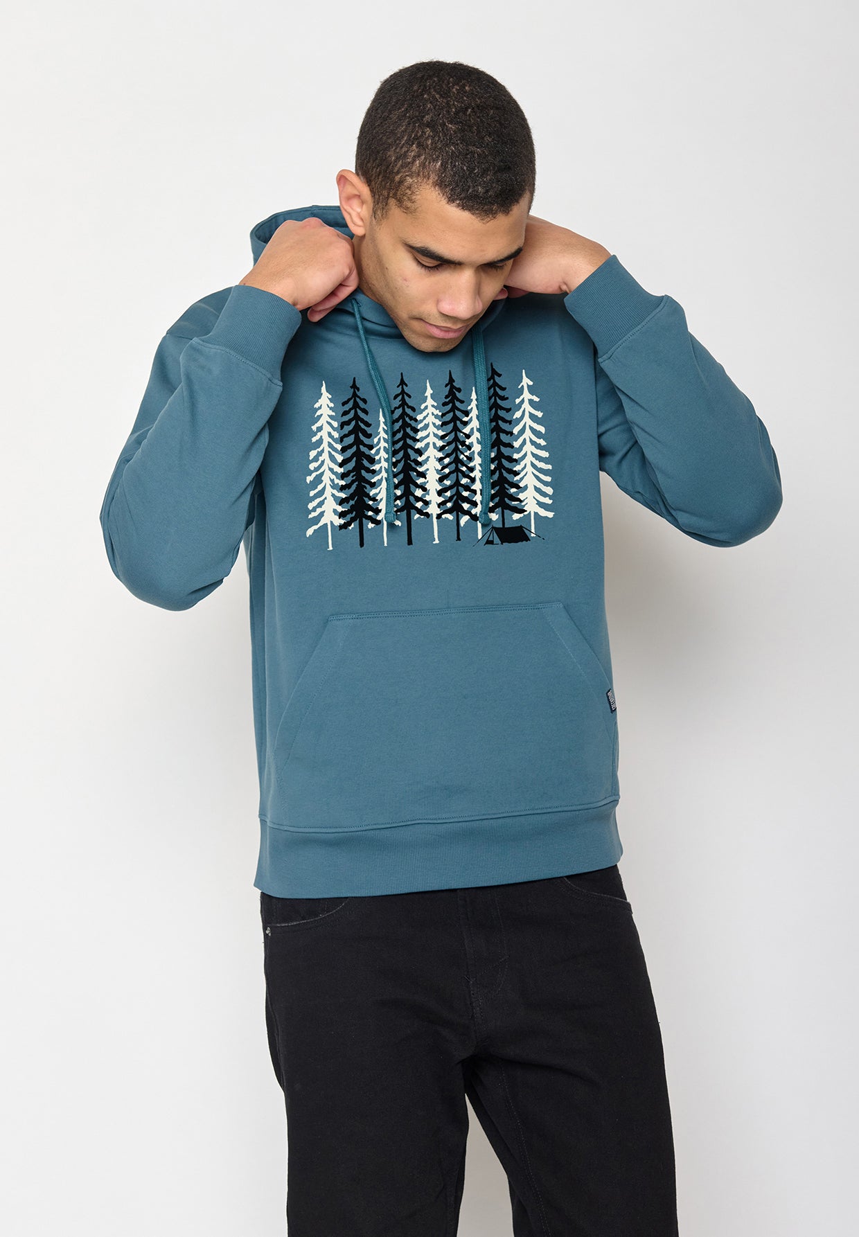 Blue Stone: Gemütlicher Hoodie aus Bio-Baumwolle für Herren [10820]