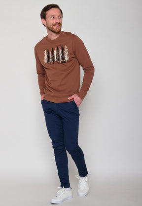 Wood Bark: Gemütliches Sweatshirt aus Bio-Baumwolle für Herren [10827]