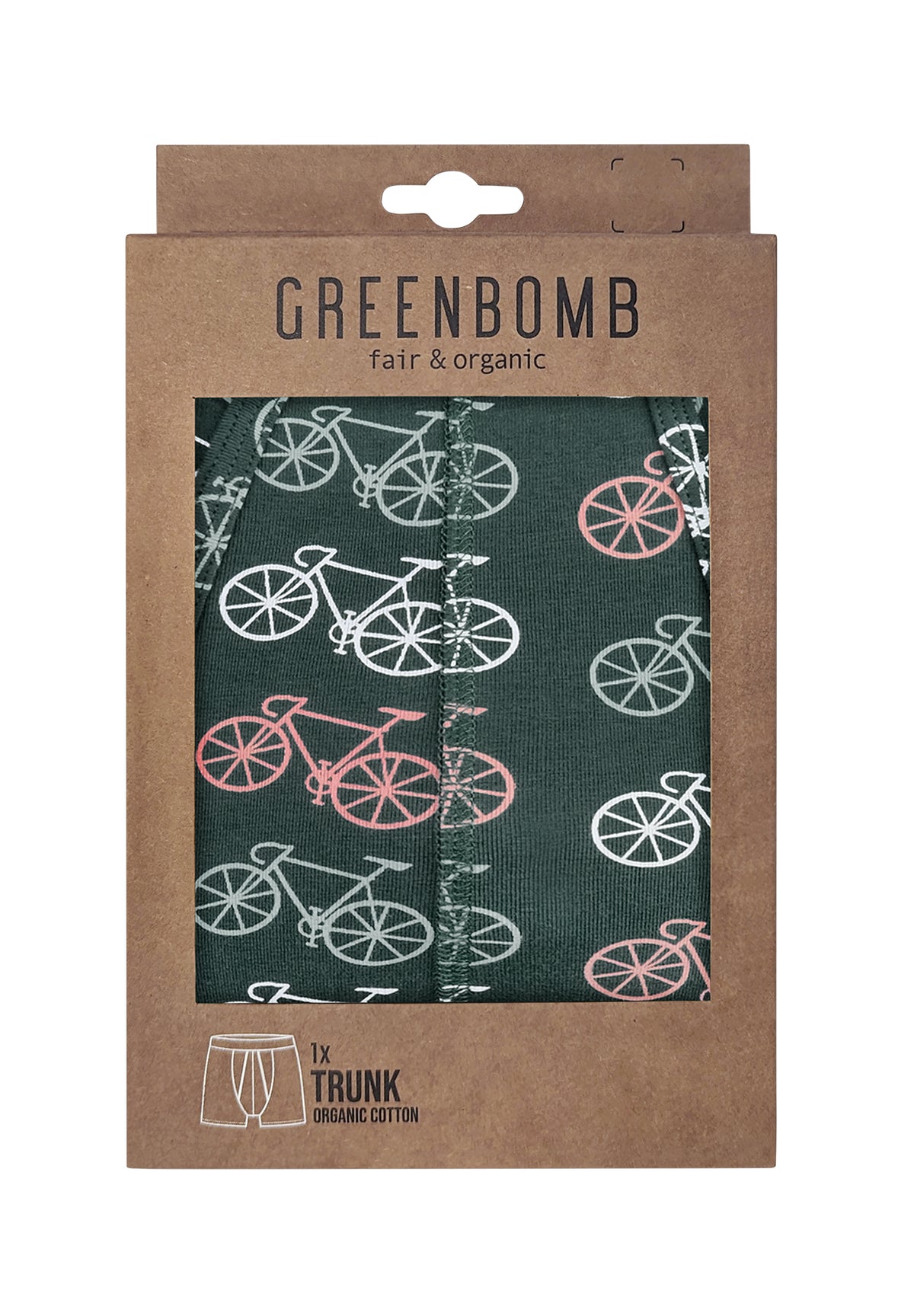 Dark Green: Gemütliche Trunk aus Bio-Baumwoll Mix für Herren [10843]