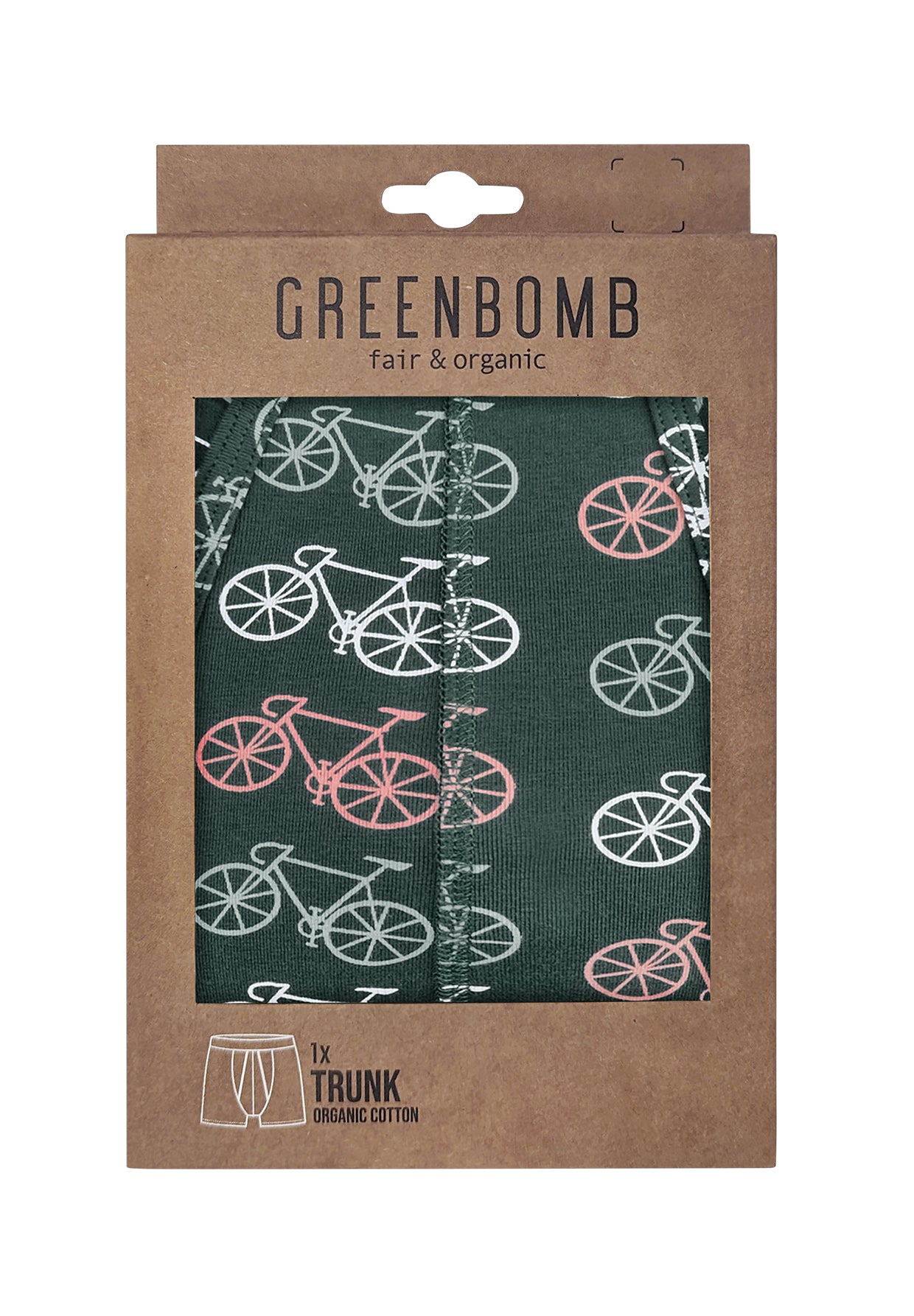 Dark Green: Gemütliche Trunk aus Bio-Baumwoll Mix für Herren [10843]