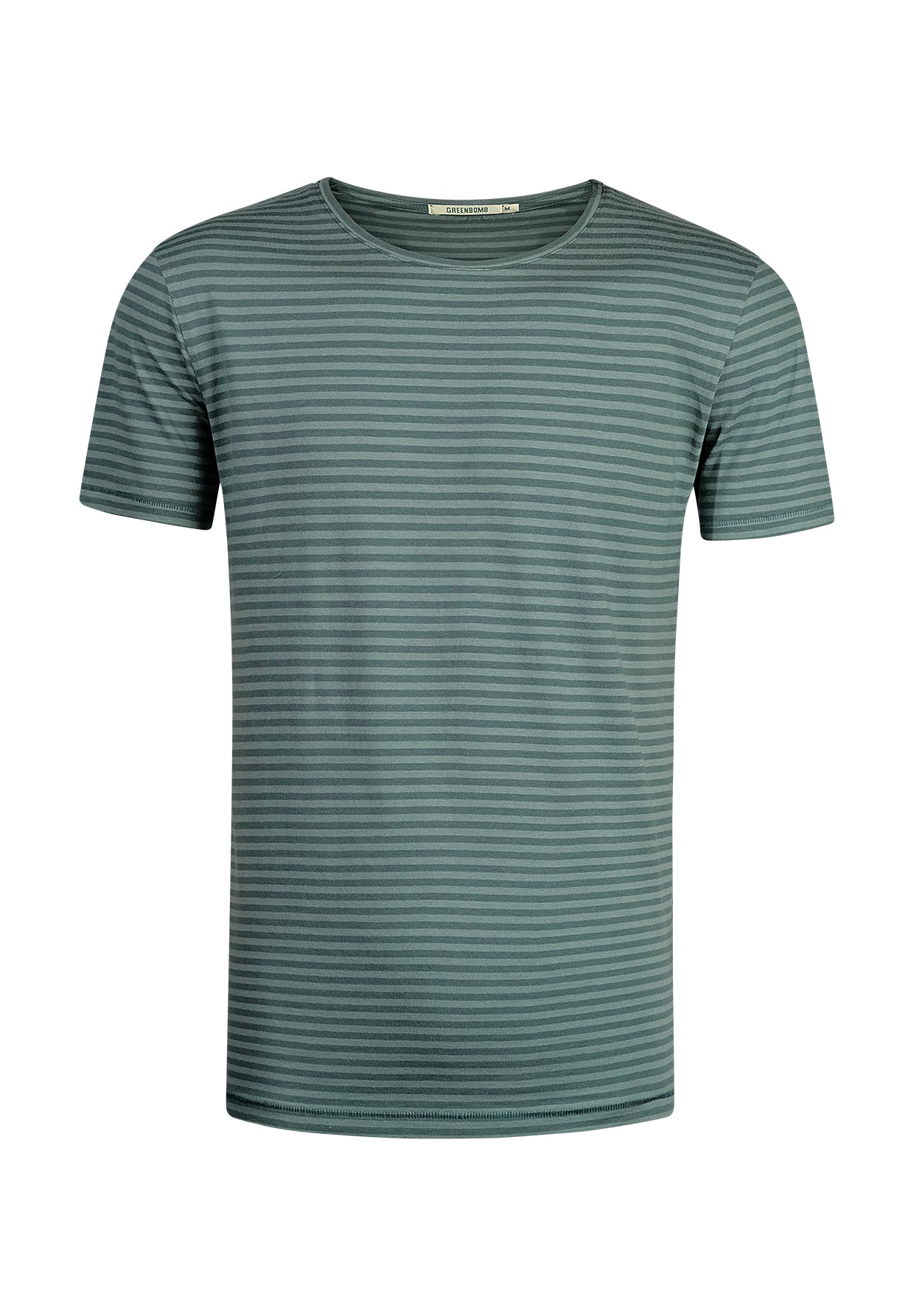 Green Stripes: Sportliches T-Shirt aus Bio-Baumwolle für Herren [10873]