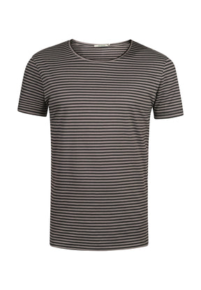 Grey Stripes: Sportliches T-Shirt aus Bio-Baumwolle für Herren [10878]