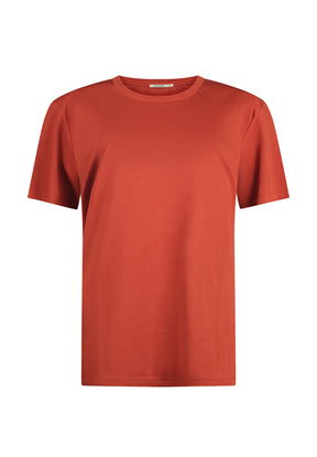 Clay Red: Sportliches T-Shirt aus Bio-Baumwolle für Herren [10884]