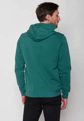Jungle Green: Kuschliger Hoodie aus Bio-Baumwolle für Herren [11096]