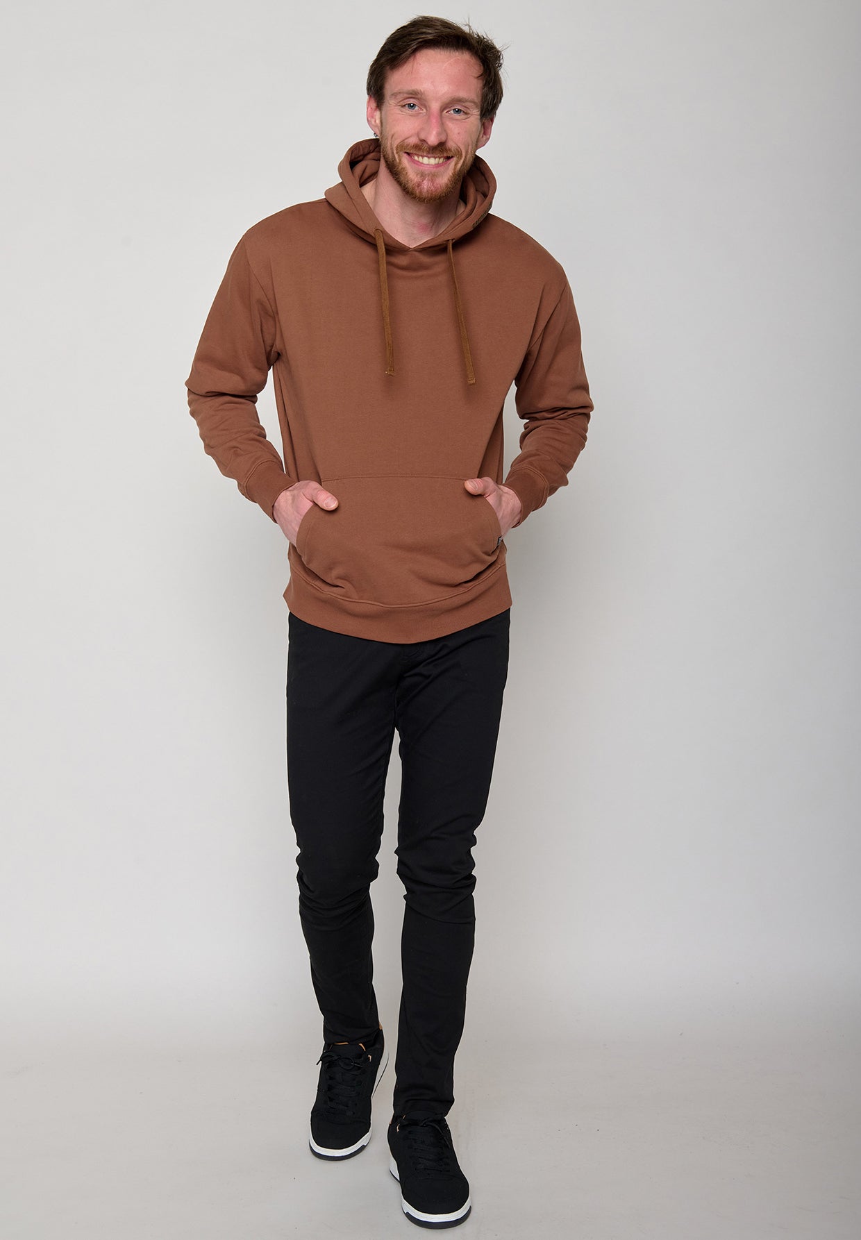 Wood Bark: Gemütlicher Hoodie aus Bio-Baumwolle für Herren [11105]