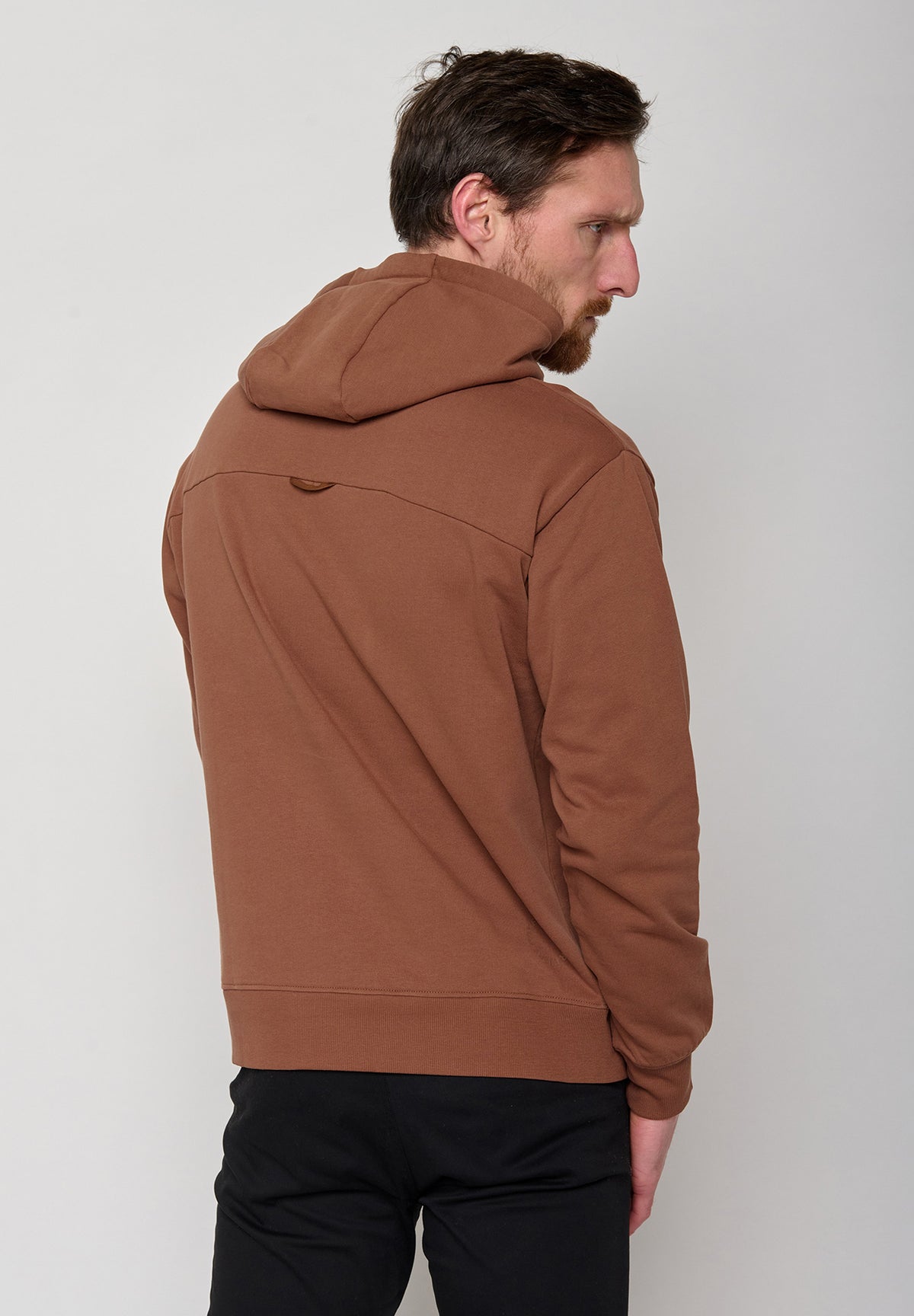 Rot:  Gemütlicher Hoodie aus Bio-Baumwolle für Herren [11106]