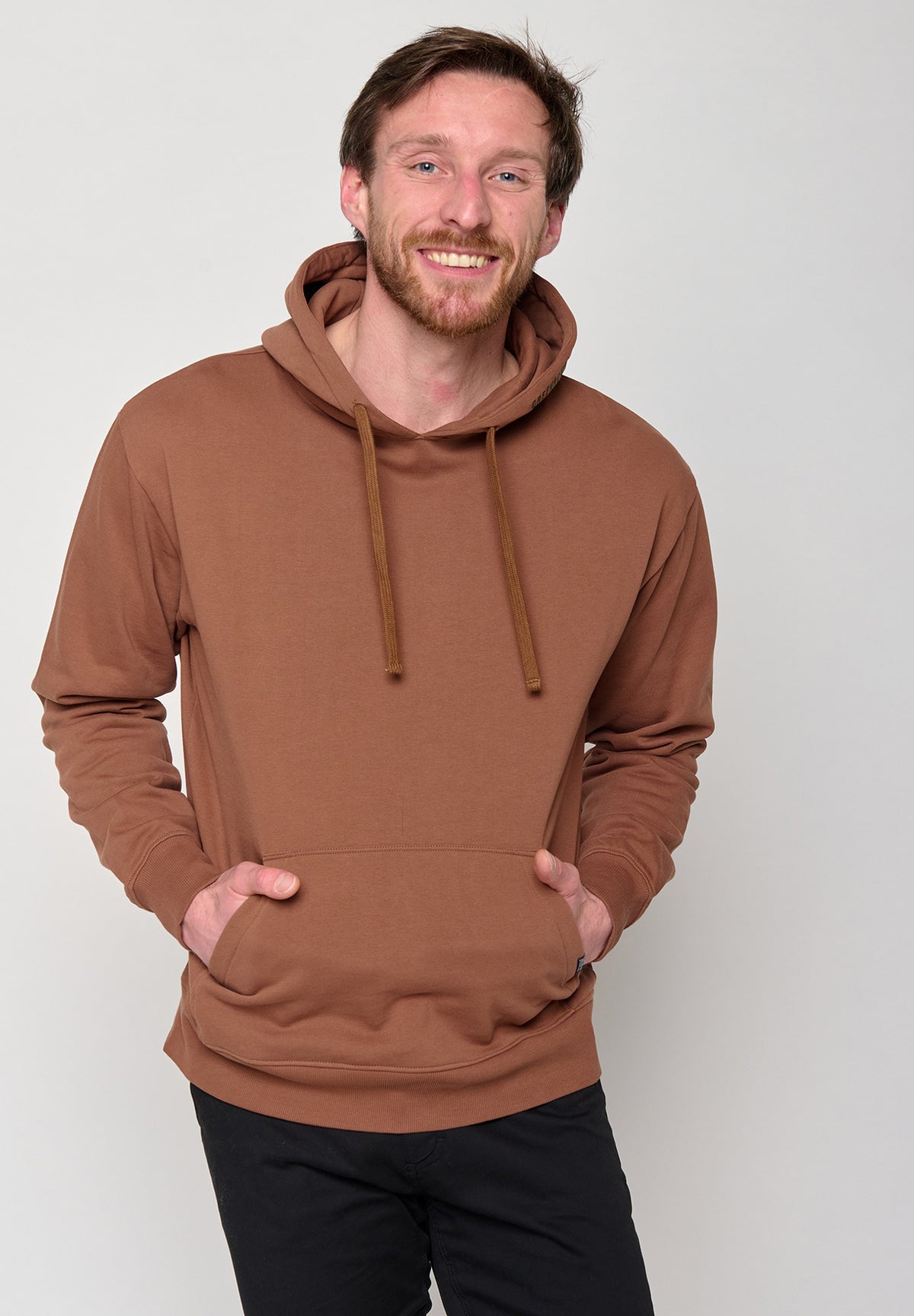 Rot:  Gemütlicher Hoodie aus Bio-Baumwolle für Herren [11107]