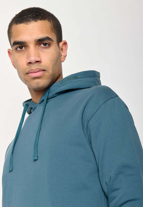 Blau:  Gemütlicher Hoodie aus Bio-Baumwolle für Herren [11112]