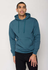Blau:  Gemütlicher Hoodie aus Bio-Baumwolle für Herren [11114]