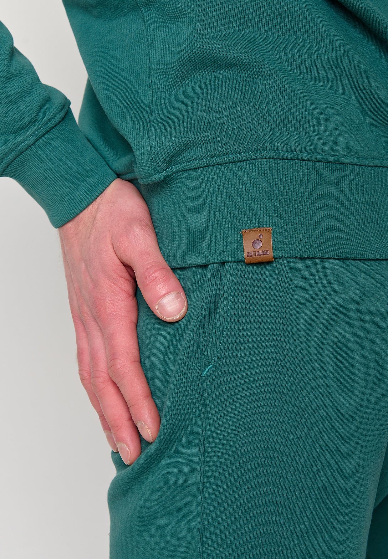 Jungle Green: Gemütliches Sweatshirt aus Bio-Baumwolle für Herren [11117]