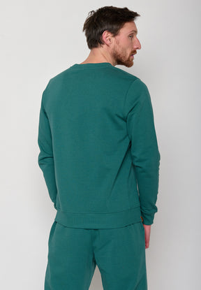Grün:  Gemütliches Sweatshirt aus Bio-Baumwolle für Herren [11120]