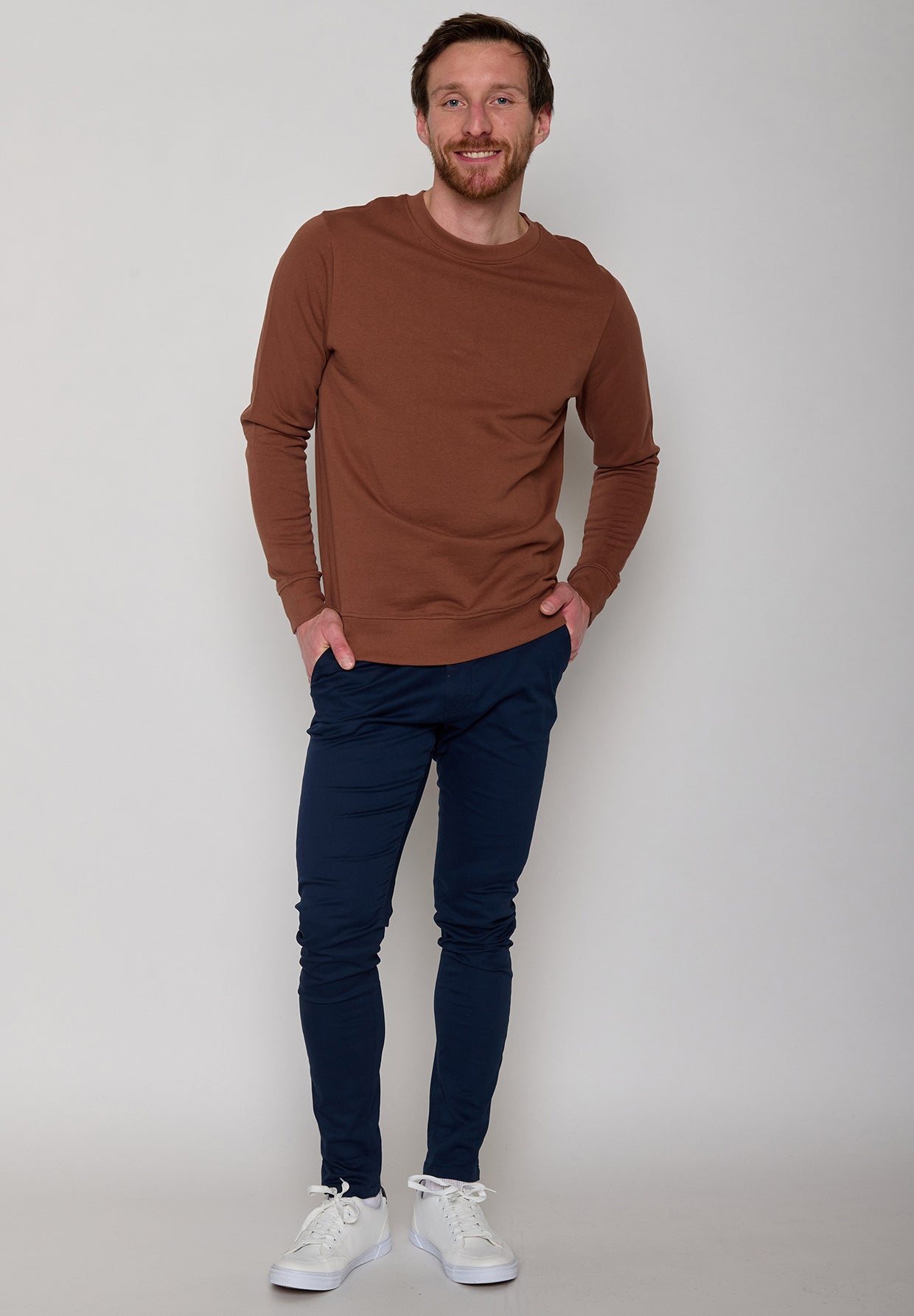 Wood Bark: Gemütliches Sweatshirt aus Bio-Baumwolle für Herren [11125]