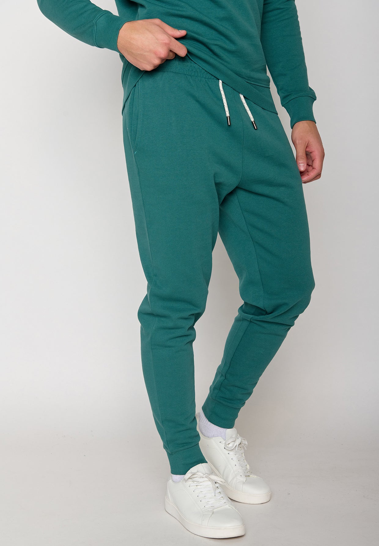 Jungle Green: Gemütliche Jogginghose aus Bio-Baumwolle für Herren [11137]