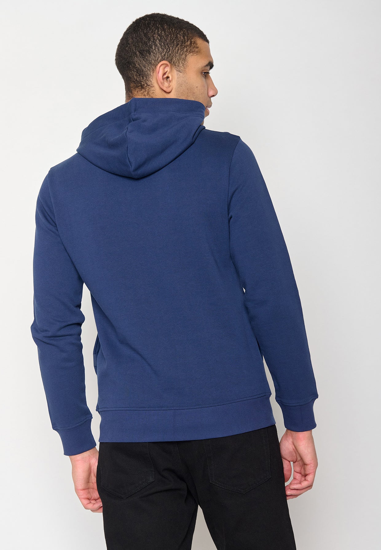 Blau:  Kuschliger Hoodie aus Bio-Baumwolle für Herren [11147]