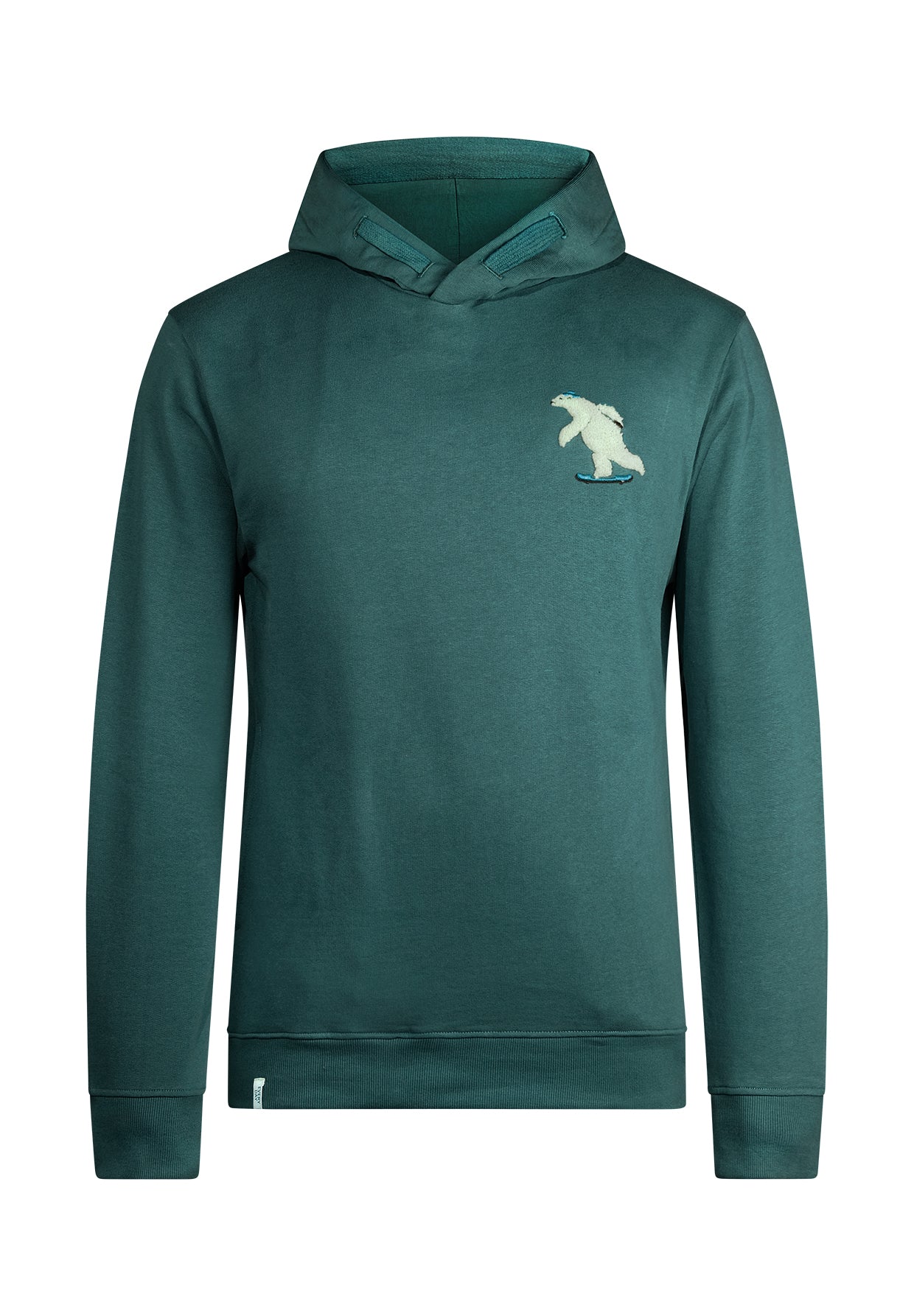 Jungle Green: Kuschliger Hoodie aus Bio-Baumwolle für Herren [11149]