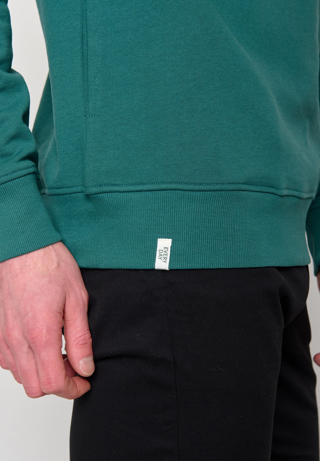 Jungle Green: Kuschliger Hoodie aus Bio-Baumwolle für Herren [11150]