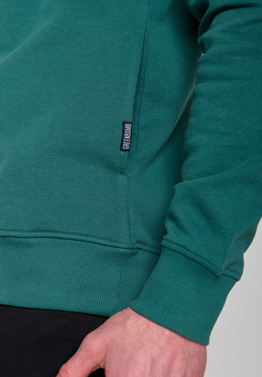 Jungle Green: Kuschliger Hoodie aus Bio-Baumwolle für Herren [11151]