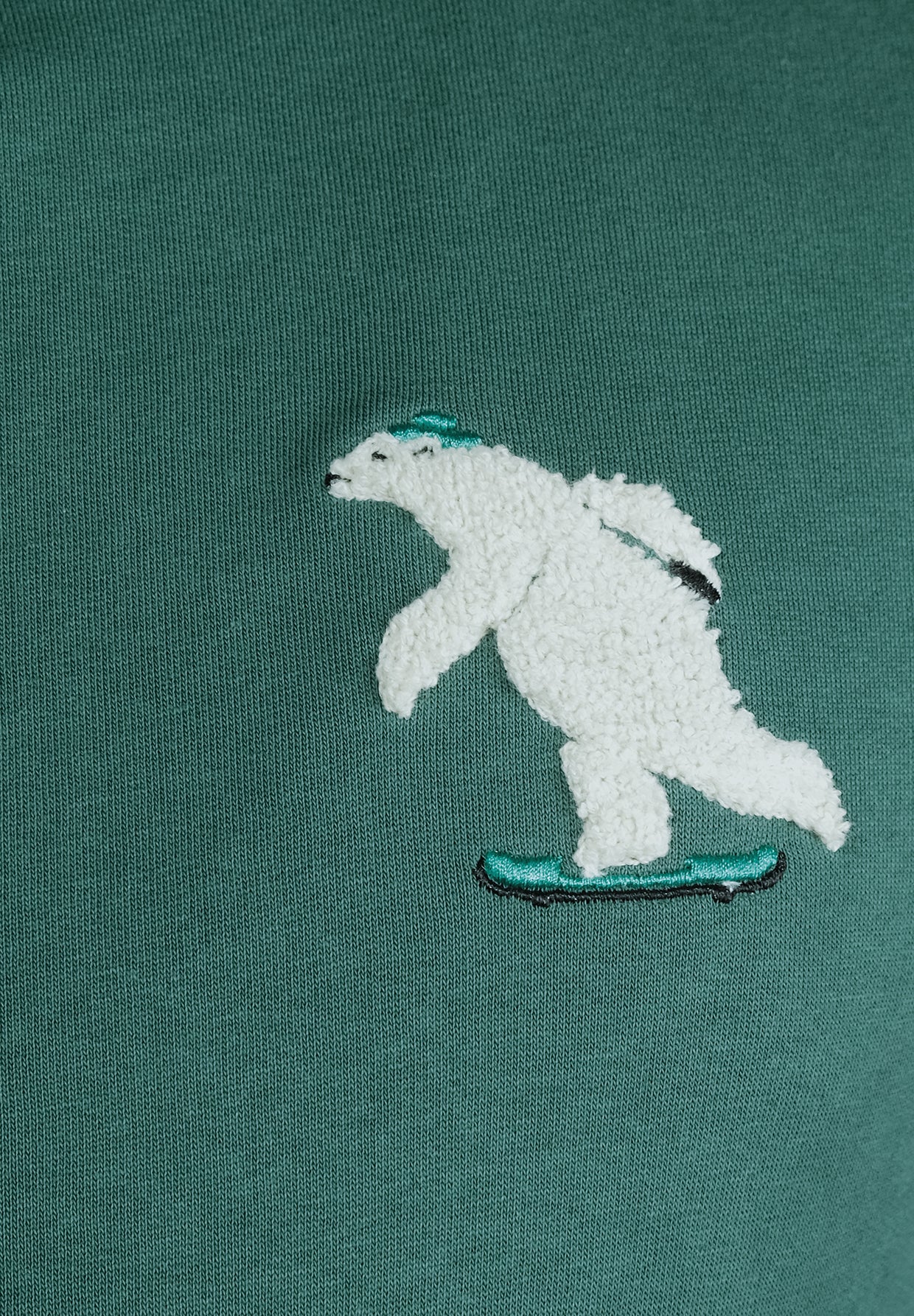 Jungle Green: Kuschliger Hoodie aus Bio-Baumwolle für Herren [11152]