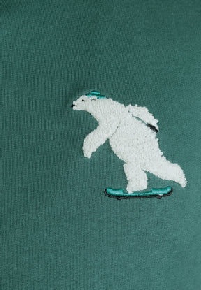 Jungle Green: Kuschliger Hoodie aus Bio-Baumwolle für Herren [11152]