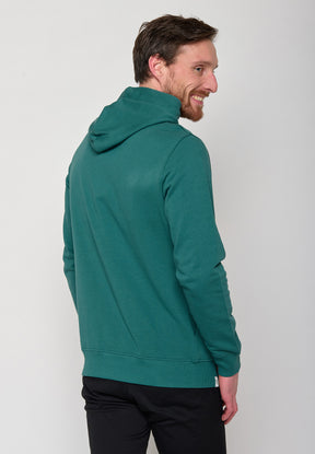 Jungle Green: Kuschliger Hoodie aus Bio-Baumwolle für Herren [11155]