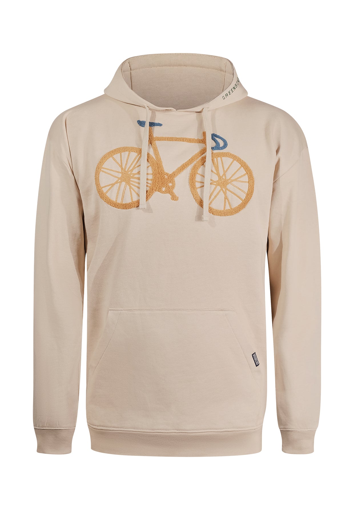Latte: Gemütlicher Hoodie aus Bio-Baumwolle für Herren [11157]