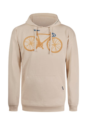 Latte: Gemütlicher Hoodie aus Bio-Baumwolle für Herren [11157]