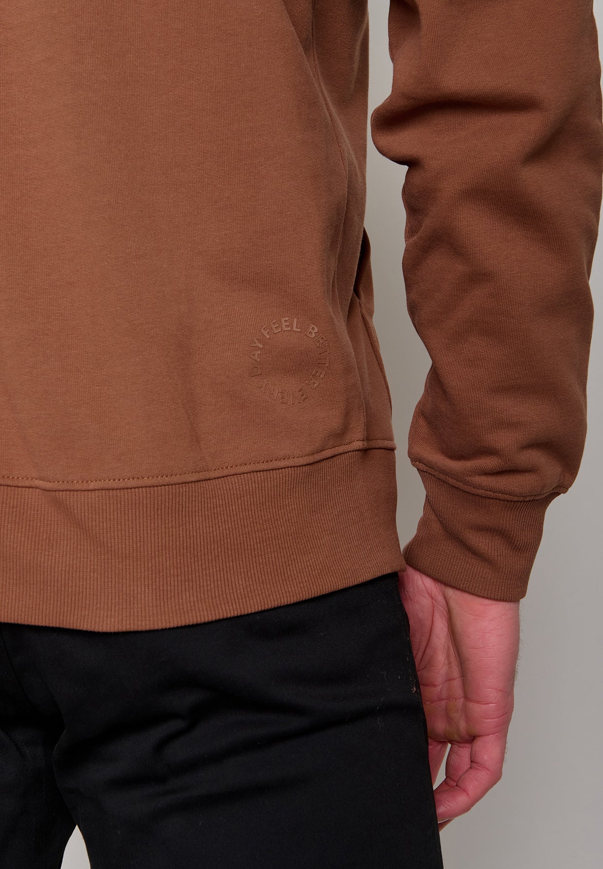 Wood Bark: Gemütlicher Hoodie aus Bio-Baumwolle für Herren [11165]