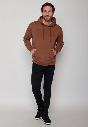 Wood Bark: Gemütlicher Hoodie aus Bio-Baumwolle für Herren [11167]
