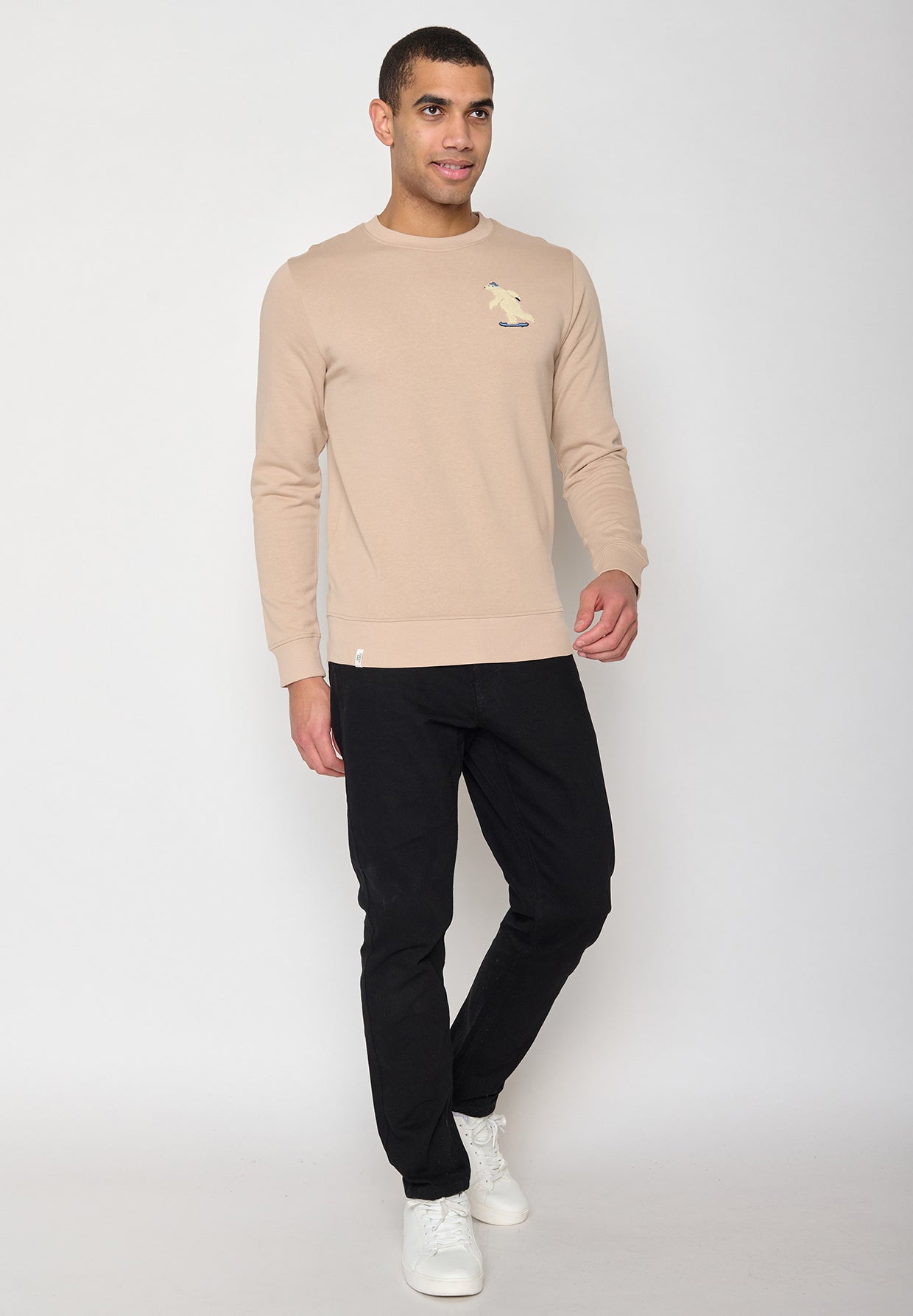 Latte: Gemütliches Sweatshirt aus Bio-Baumwolle für Herren [11174]